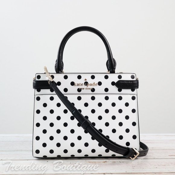 kate spade Handbags - NWT Kate Spade Staci Polka Dot Satchel in Cream